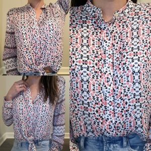 LOFT ANN TAYLOR - Y2K - Floral Boho Blouse